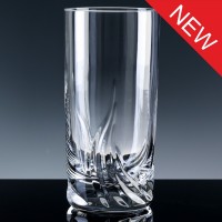 Inverness Crystal Flame Fully Cut 24% Lead Crystal 12oz Hiball, Single, Blue Boxed